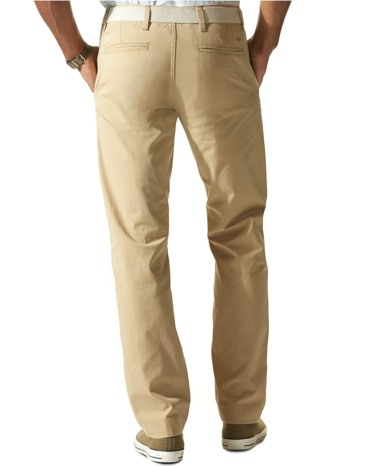 Dockers D1 Slim Tapered Fit Alpha Khaki Flat Front Pants in Khaki for ...