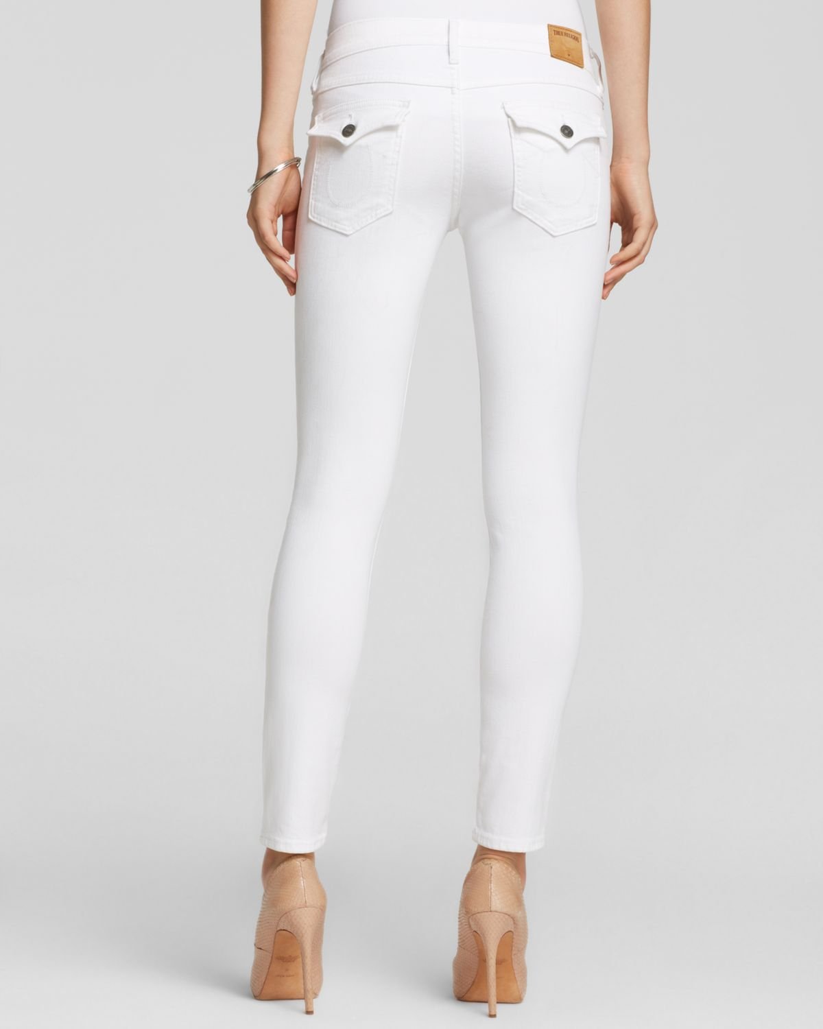 Lyst - True religion Jeans - Casey Low Rise Super Skinny In Optic White ...