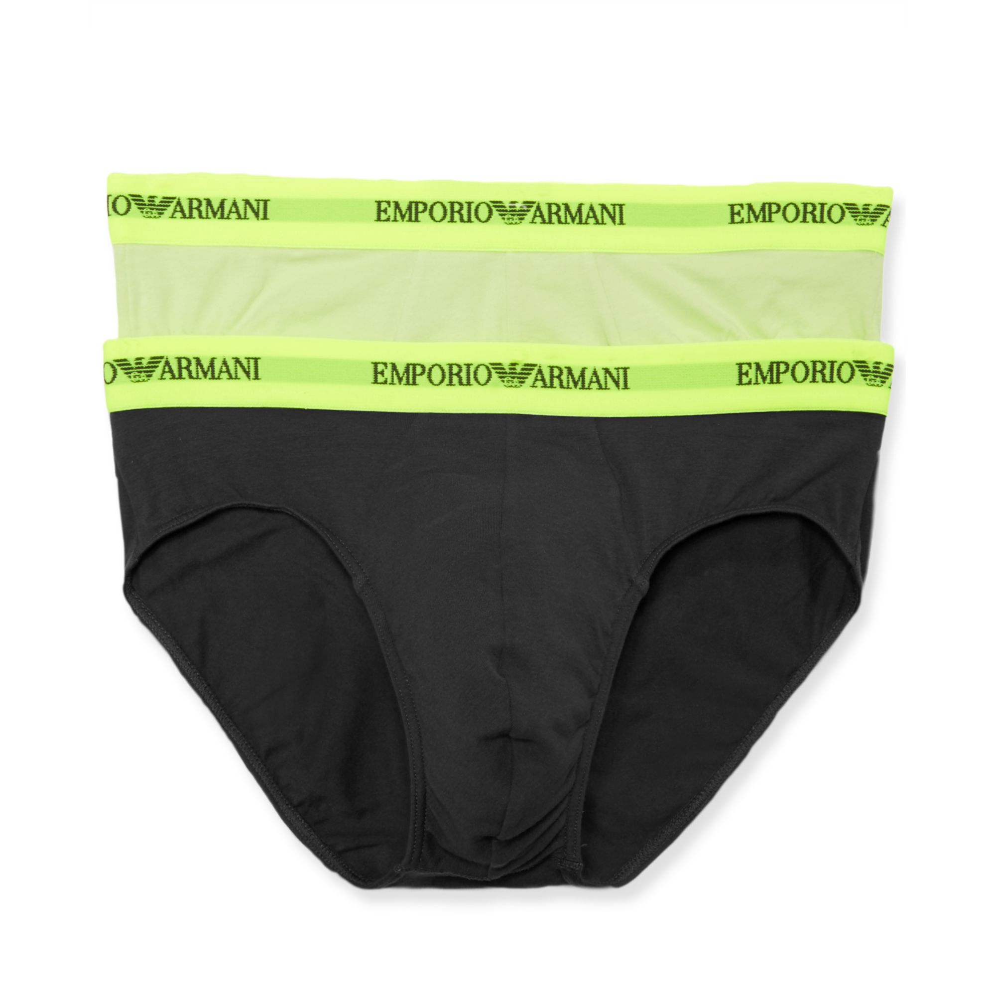 Lyst Emporio Armani Mens Stretch Cotton Brief 2 Pack in Black for Men