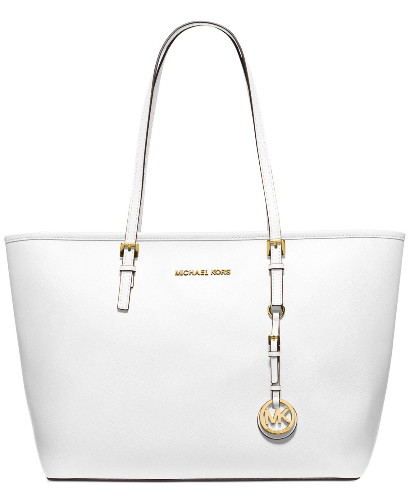 Lyst Michael Kors Jet Set Travel Top Zip Tote In White Gallery