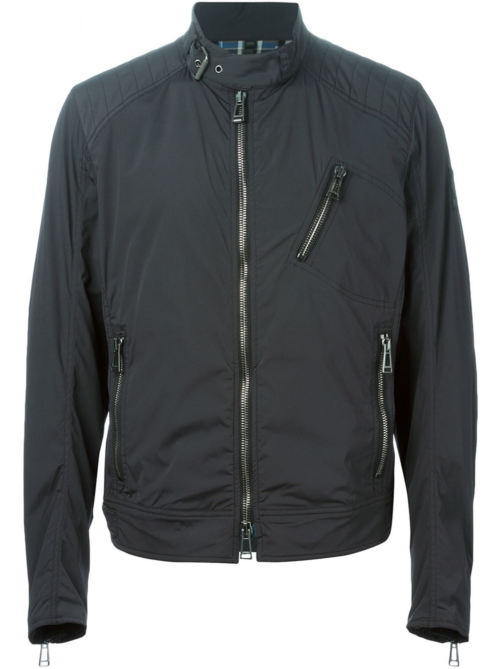 Belstaff Band Collar Sport Jacket in Black for Men | Lyst