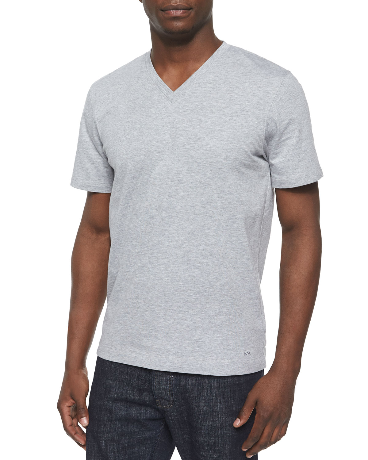 Michael kors Short-Sleeve V-Neck T-Shirt in Gray for Men | Lyst