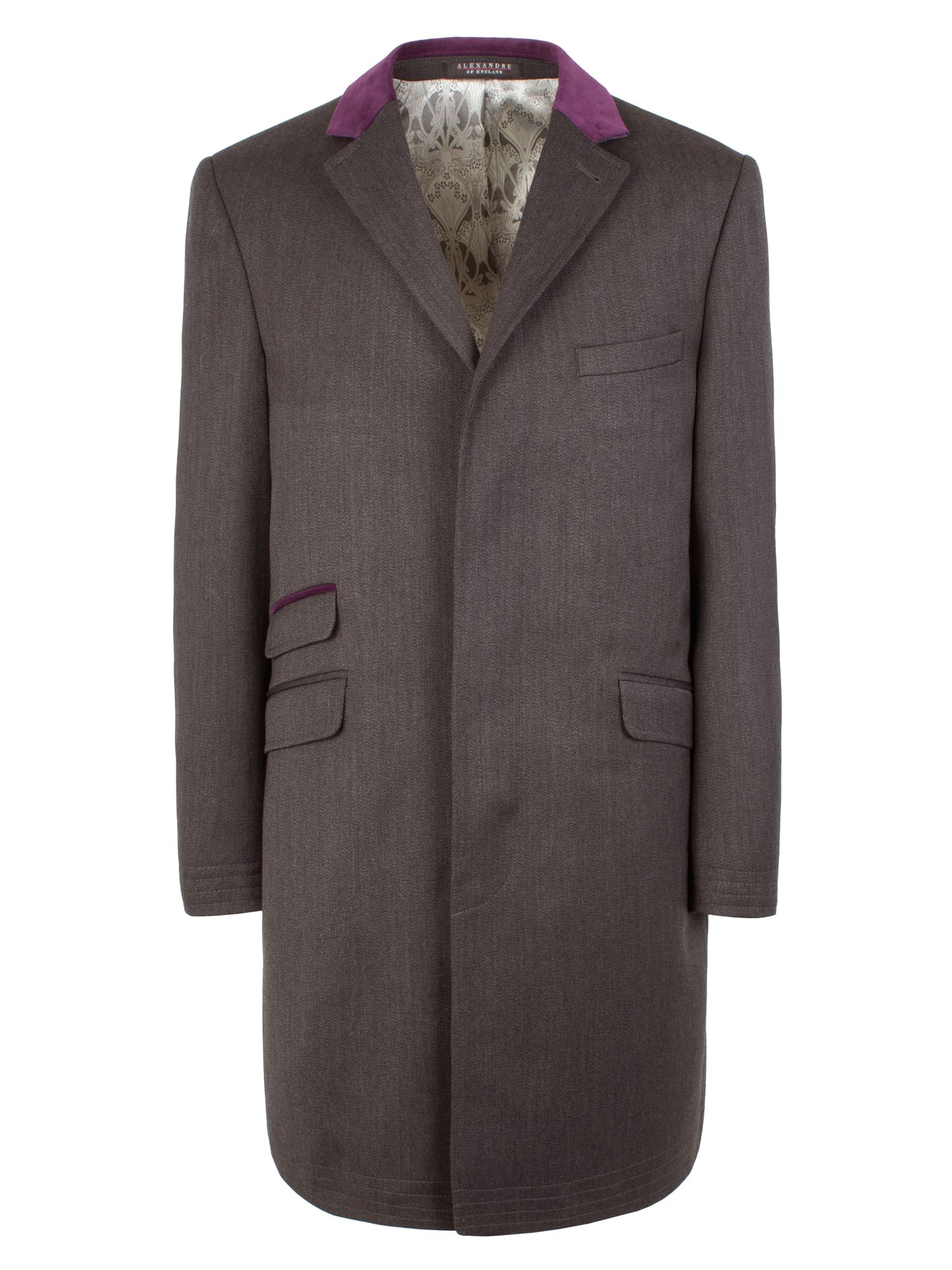 Alexandre of england Covert Formal Button Overcoat in Gray for Men | Lyst