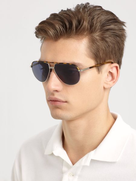 Tom Ford Cole Metal Aviator Sunglasses in Blue for Men | Lyst