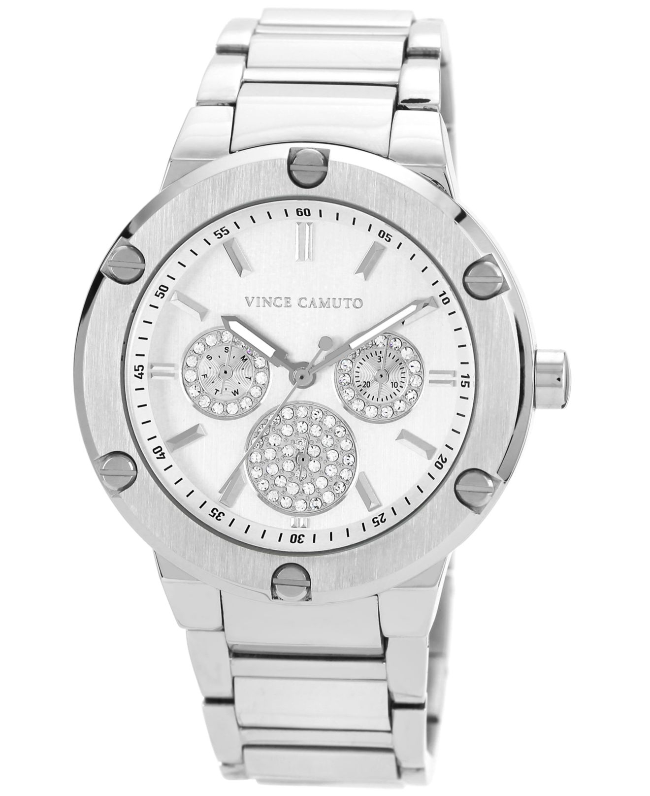 Vince Camuto Women'S Stainless Steel Bracelet Watch 42Mm Vc-5177Svsv in ...