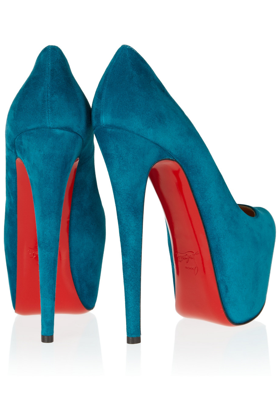 Lyst - Christian louboutin Daffodile 160 Suede Platform Pumps in Blue