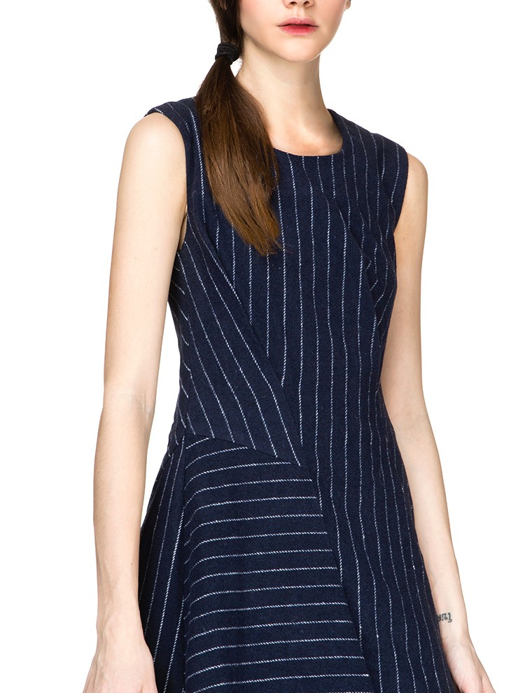 Pixie Market Blue Joa Pinstripe Dress Lyst
