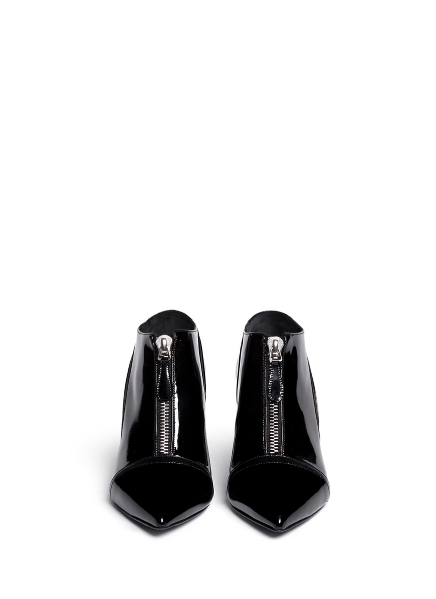 booties with zipper in front