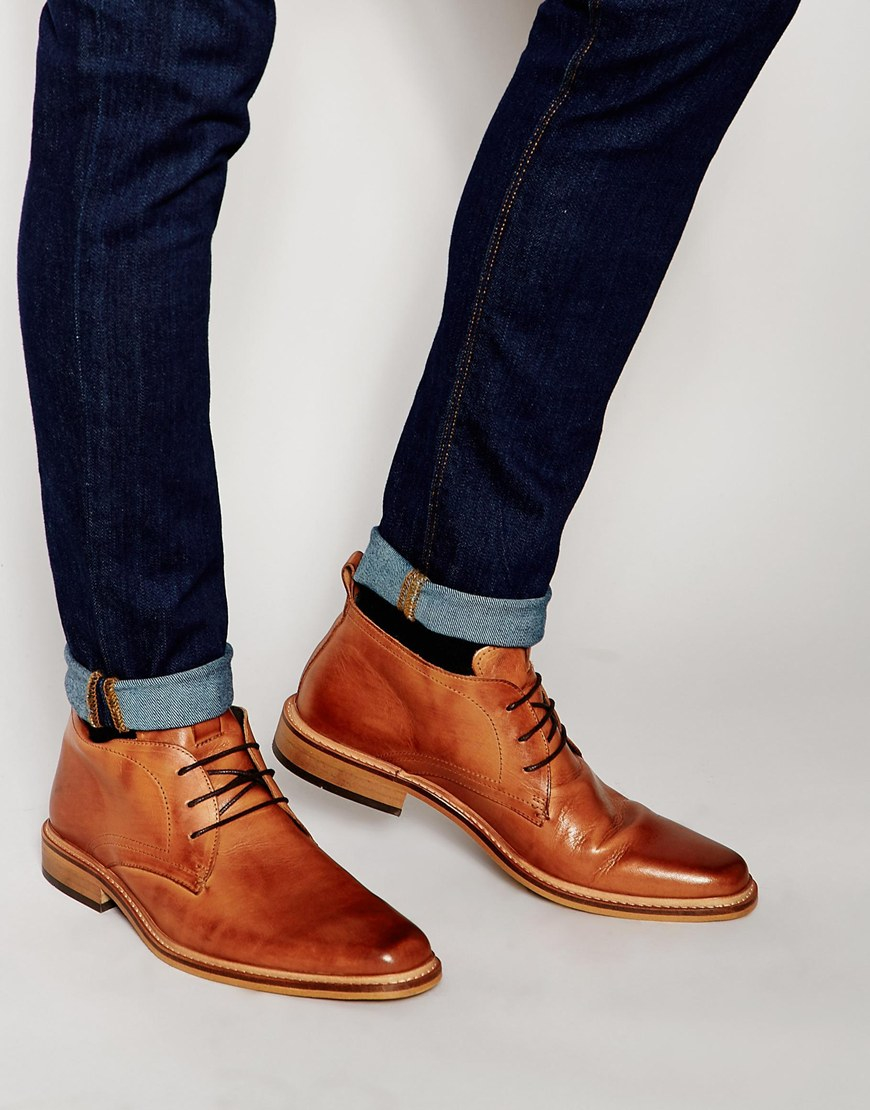 Lyst - Dune Leather Montenegro Chukka Boots in Brown for Men