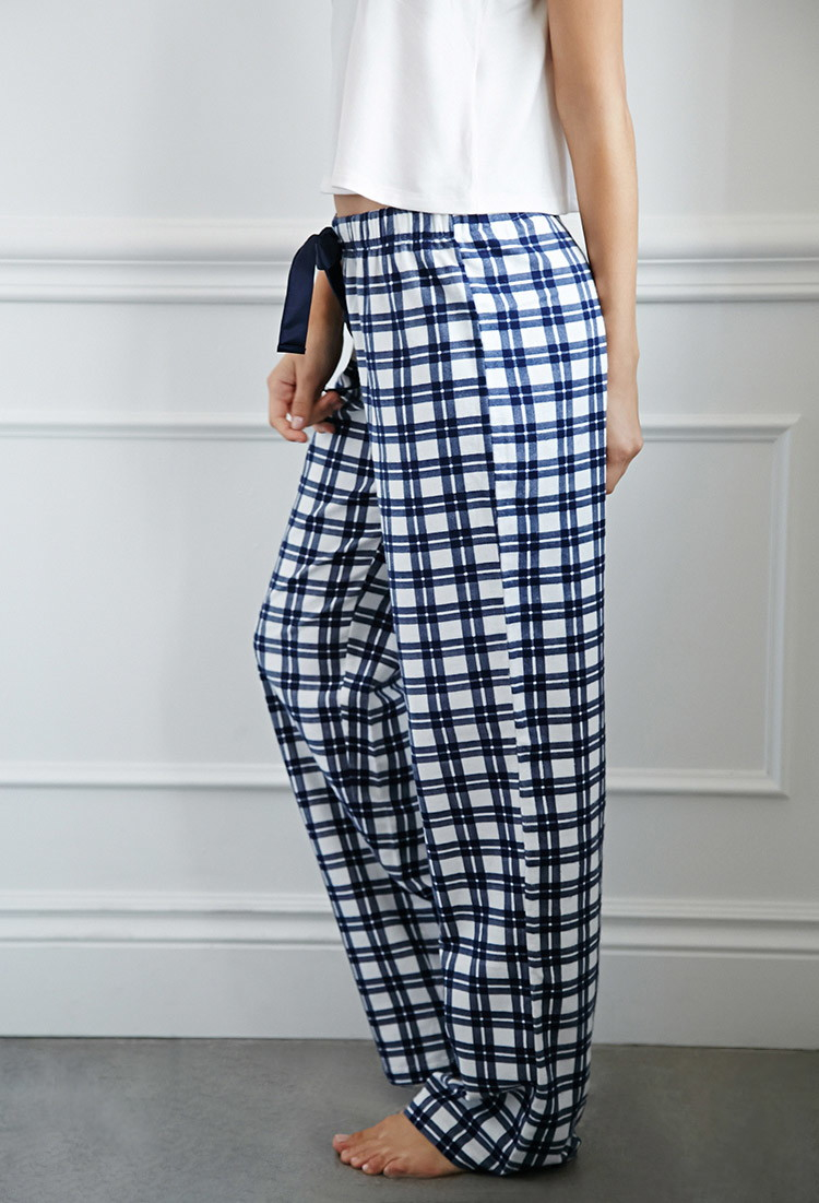 Lyst - Forever 21 Plaid Flannel Pj Pants in Blue