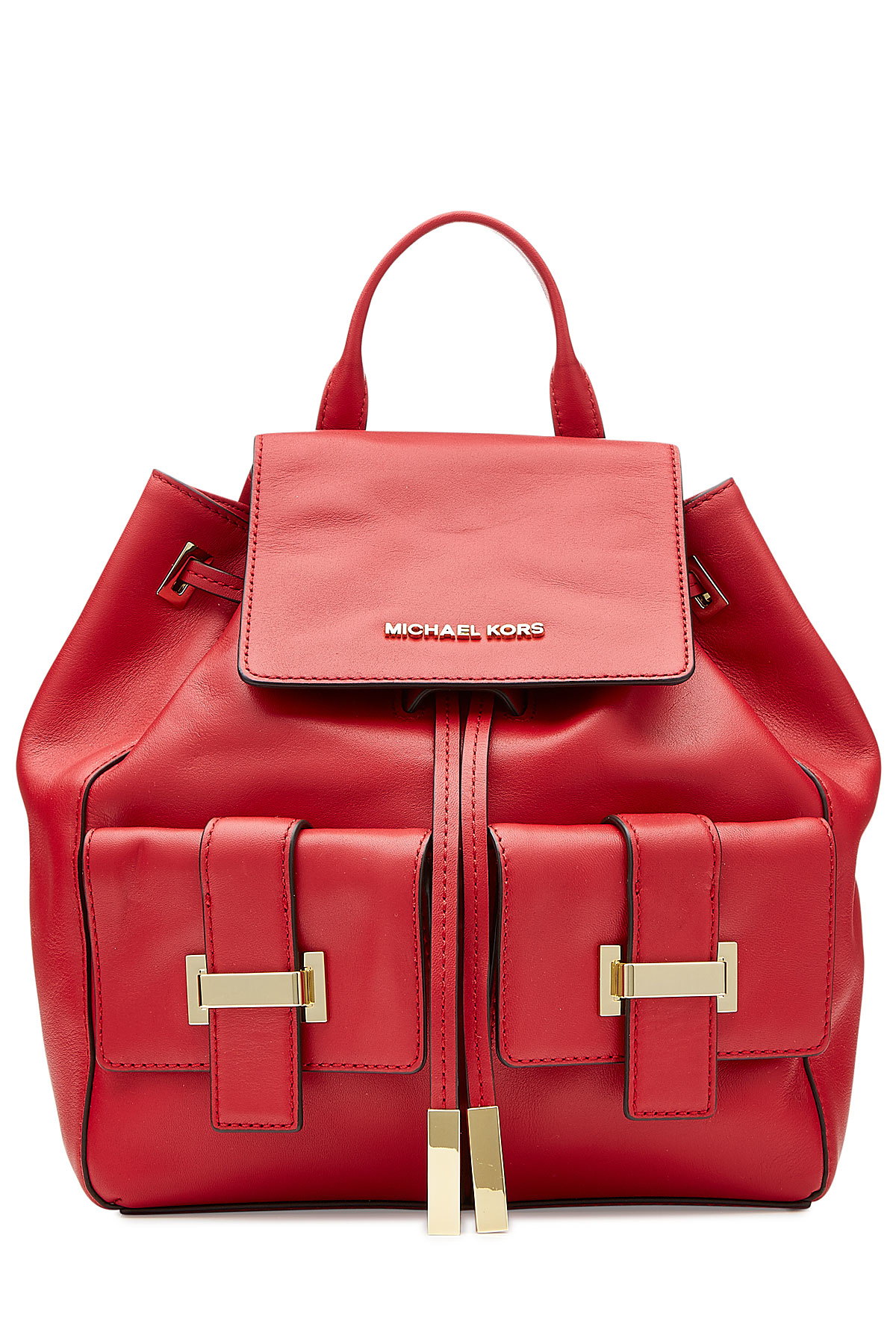 Lyst - Michael Michael Kors Leather Marly Backpack - Red in Red