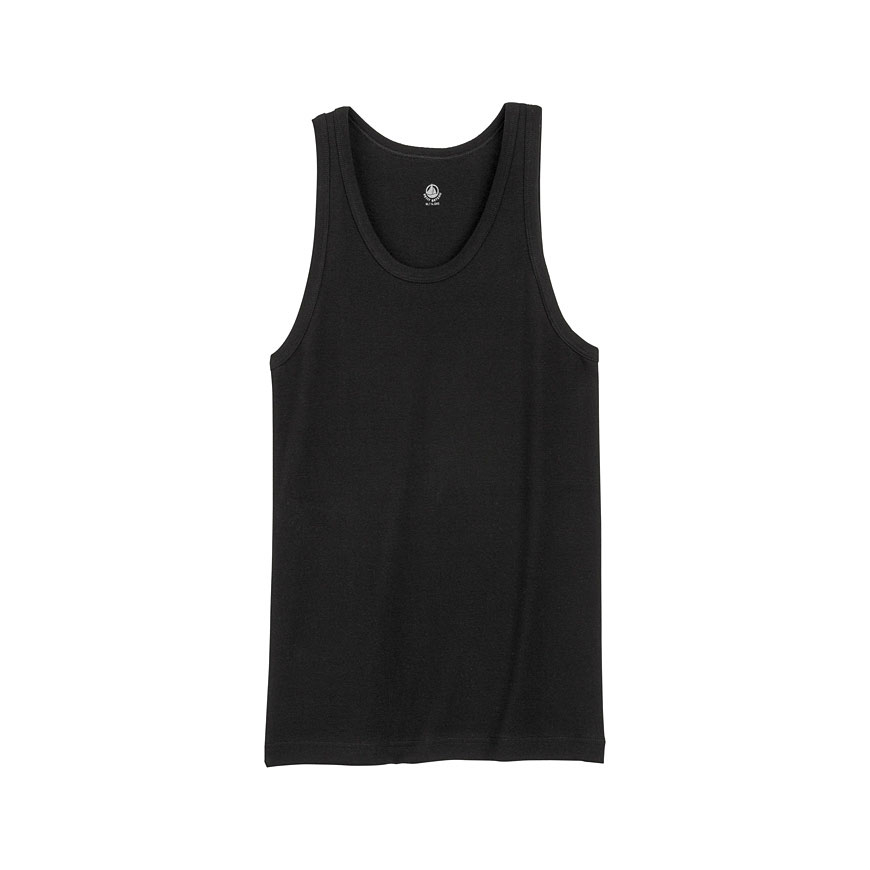 Petit bateau Men's Plain Cotton Tank Top in Black for Men | Lyst