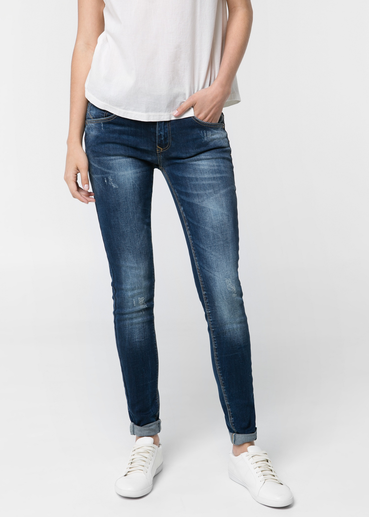 Lyst Mango Push Up Uptown Jeans In Blue