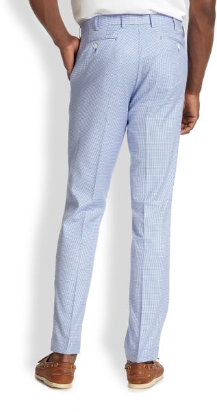 Polo Ralph Lauren New Haven Straightfit Checked Twill Pants in Blue for ...