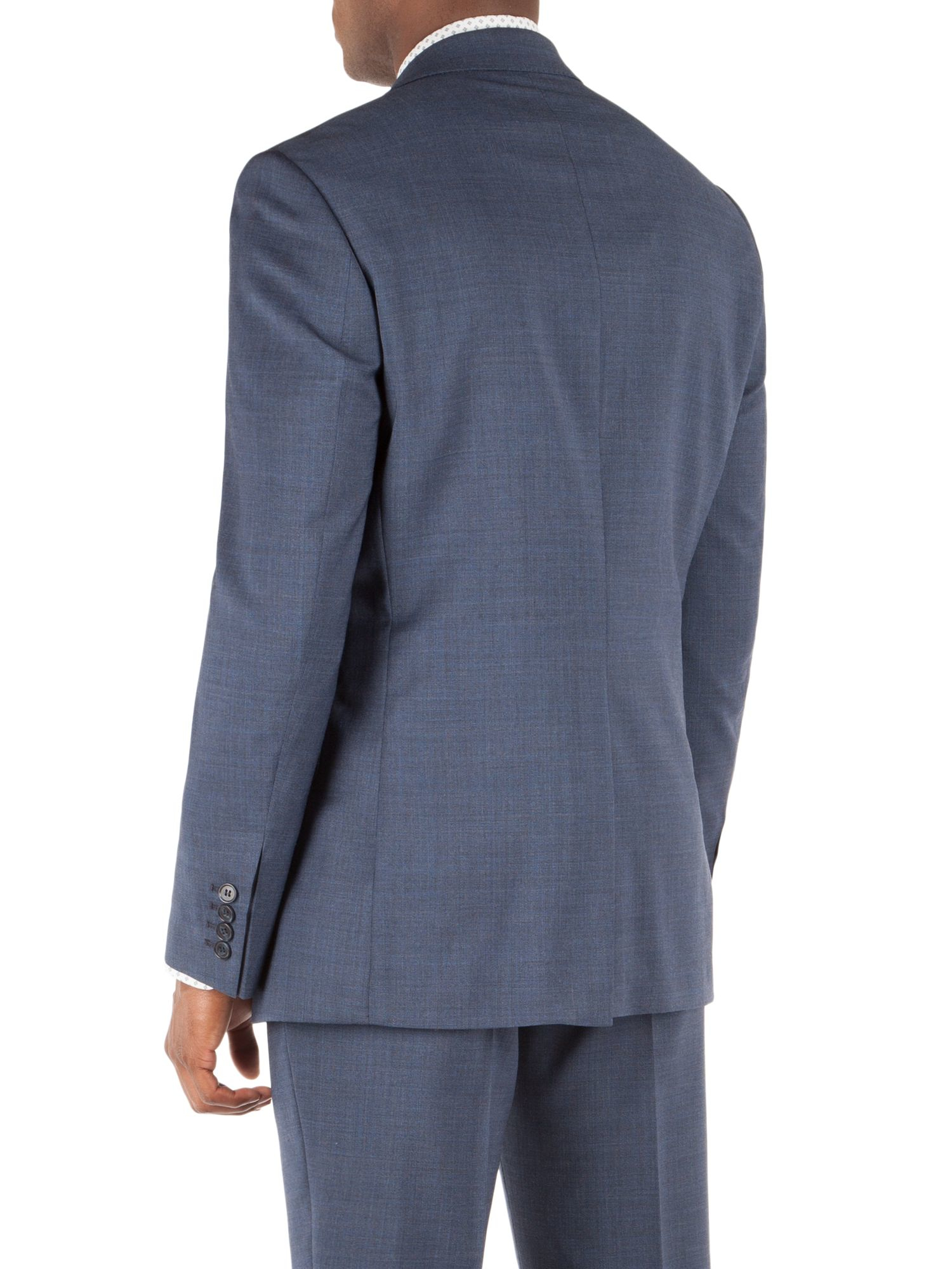 Racing green Plain Weave Buggy Lined Tailored Jacket in Blue for