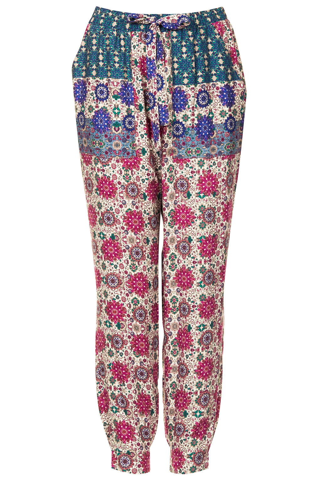 floral pull on trousers