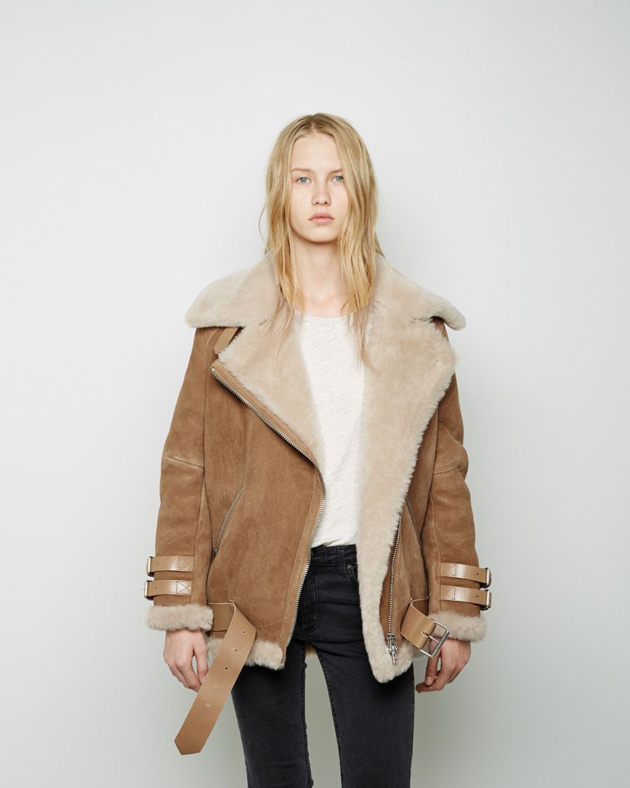 Lyst - Acne Studios Velocite Oversized Shearling Jacket in Brown