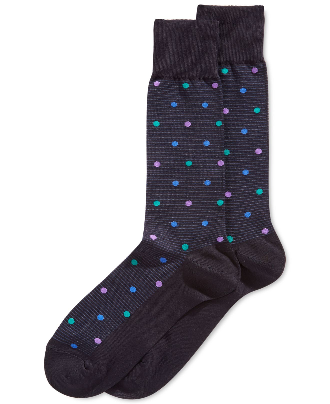 Lyst - Perry Ellis Men'S Microfiber Nylon-Blend Dot Socks in Blue for Men