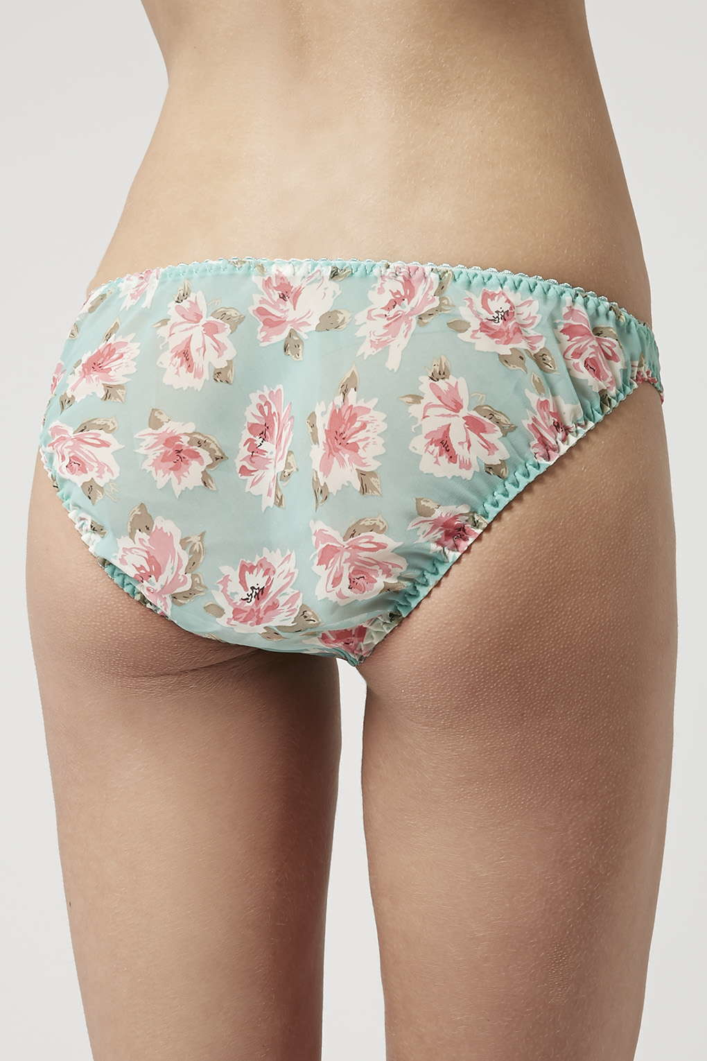 Lyst Floral Print Mini Panties in Green