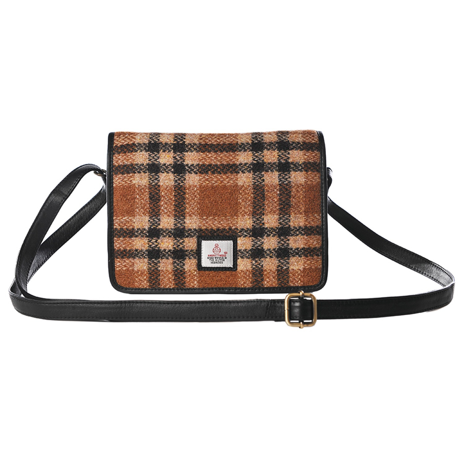 Maccessori Camel Harris Tweed Cross Body Bag in Brown | Lyst