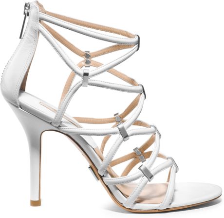 Michael Kors Charlene Strappy Sandal in White (OPTIC WHITE) | Lyst