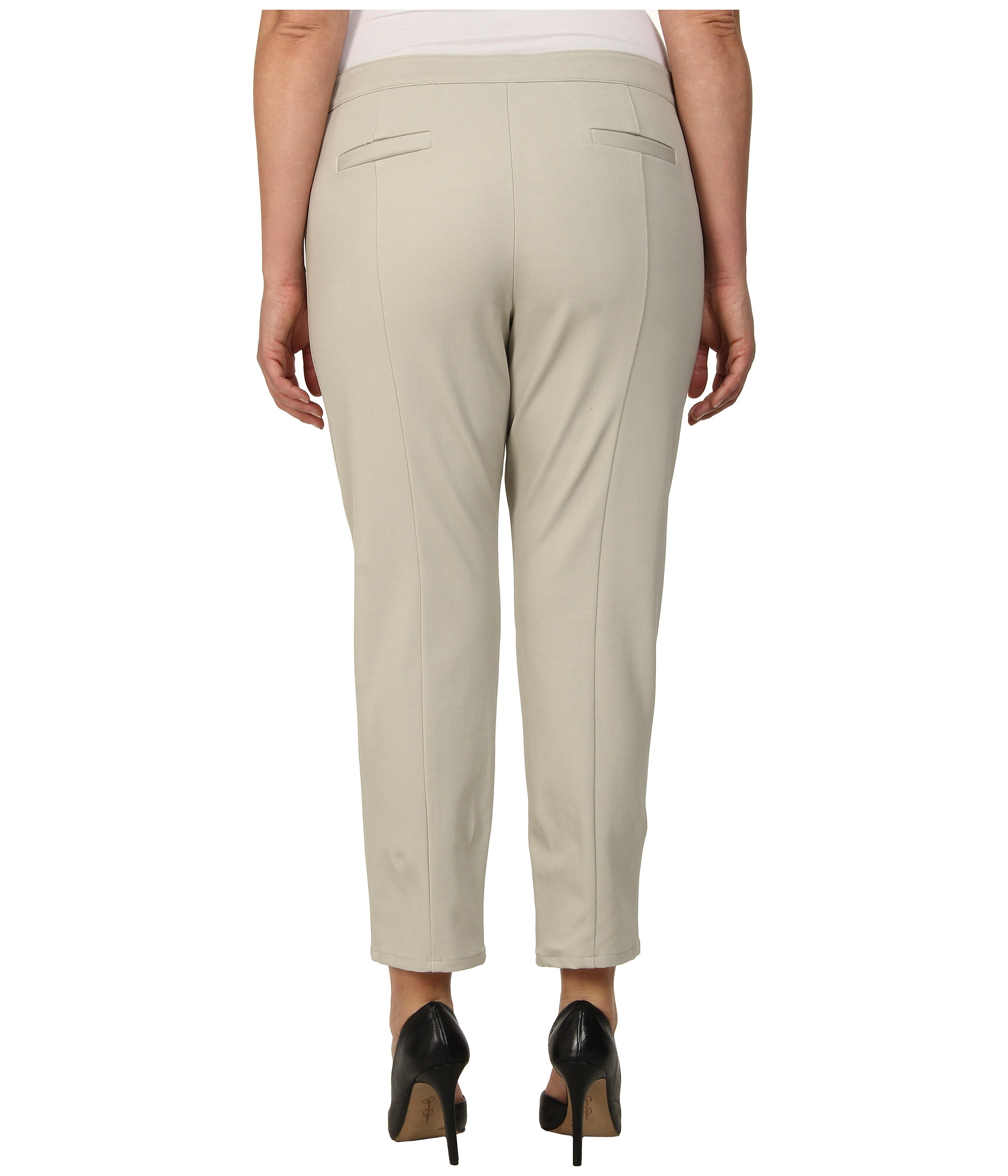 Dkny Plus Size Bi-Stretch Skinny Ankle Pintuck Pants in Gray (Overcast ...