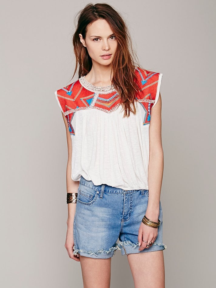 free people red shirt