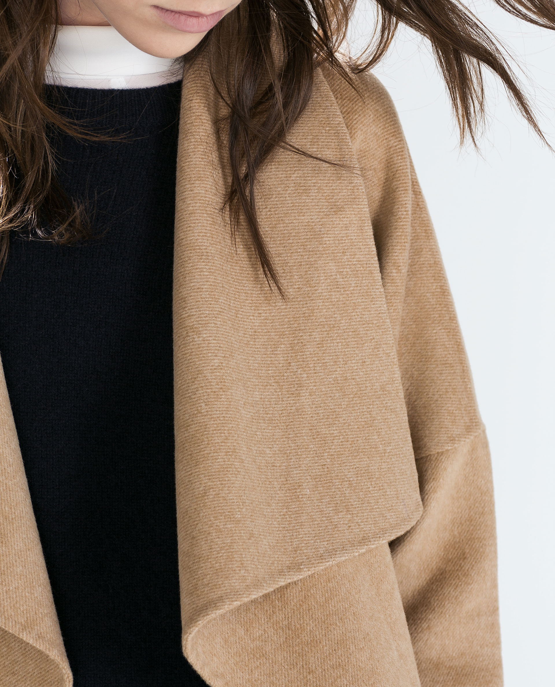 Zara Long Coat in Beige (Camel) Lyst