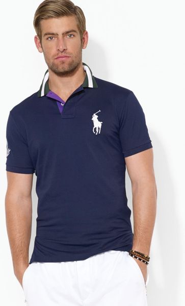 Ralph Lauren Polo Wimbledon Customfit Ball Boy Polo Shirt in Blue for ...