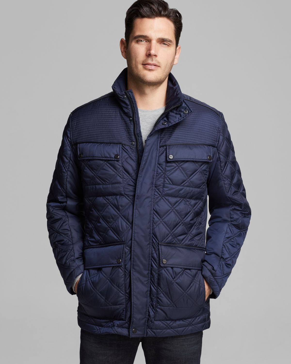 Marc new york Patton Diamond Quilted Jacket in Blue for