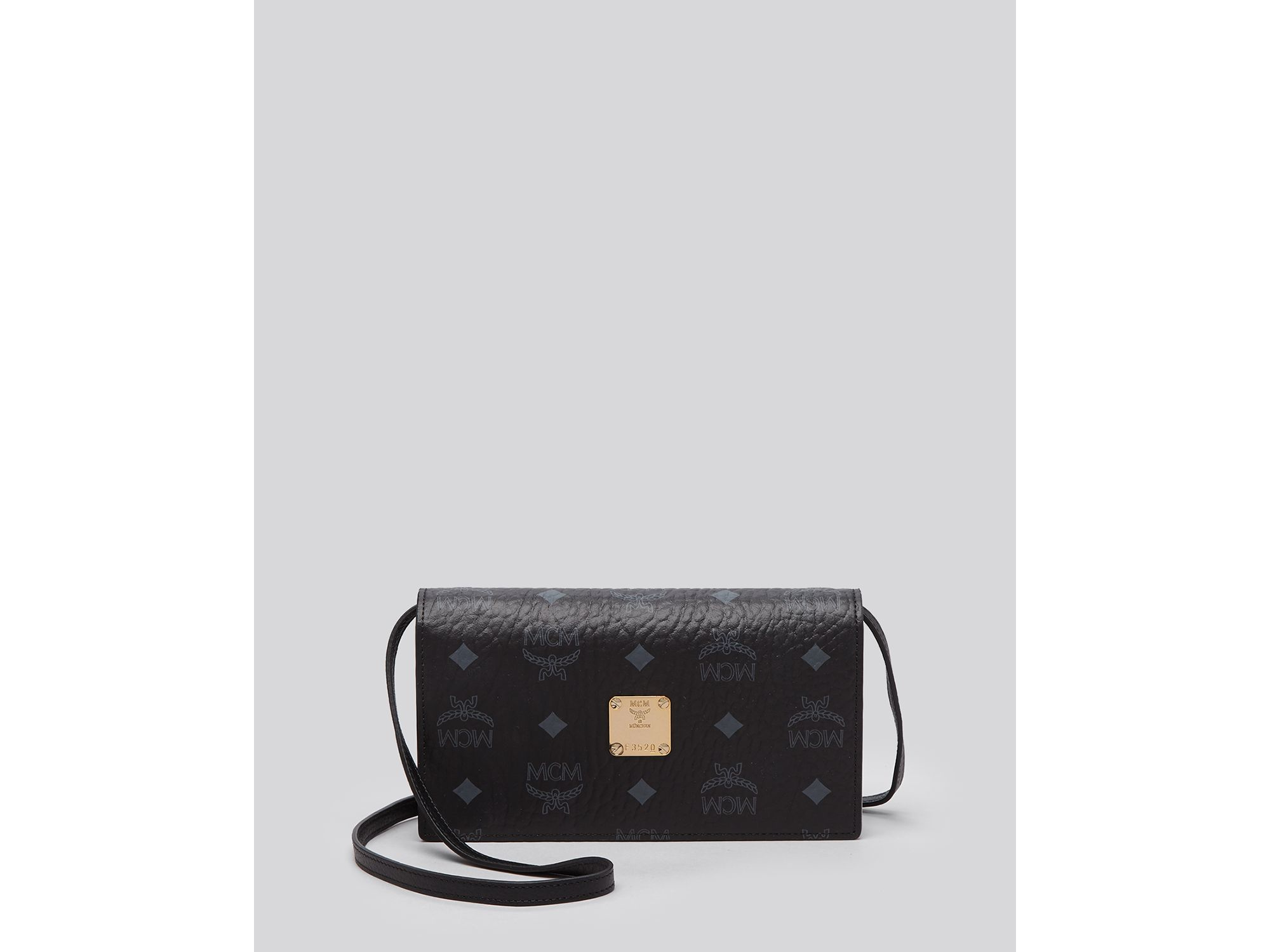 Lyst - Mcm Crossbody - Visetos Colorblock Wallet in Black Lyst - Mcm Crossbody - Visetos Colorblock Wallet in Black