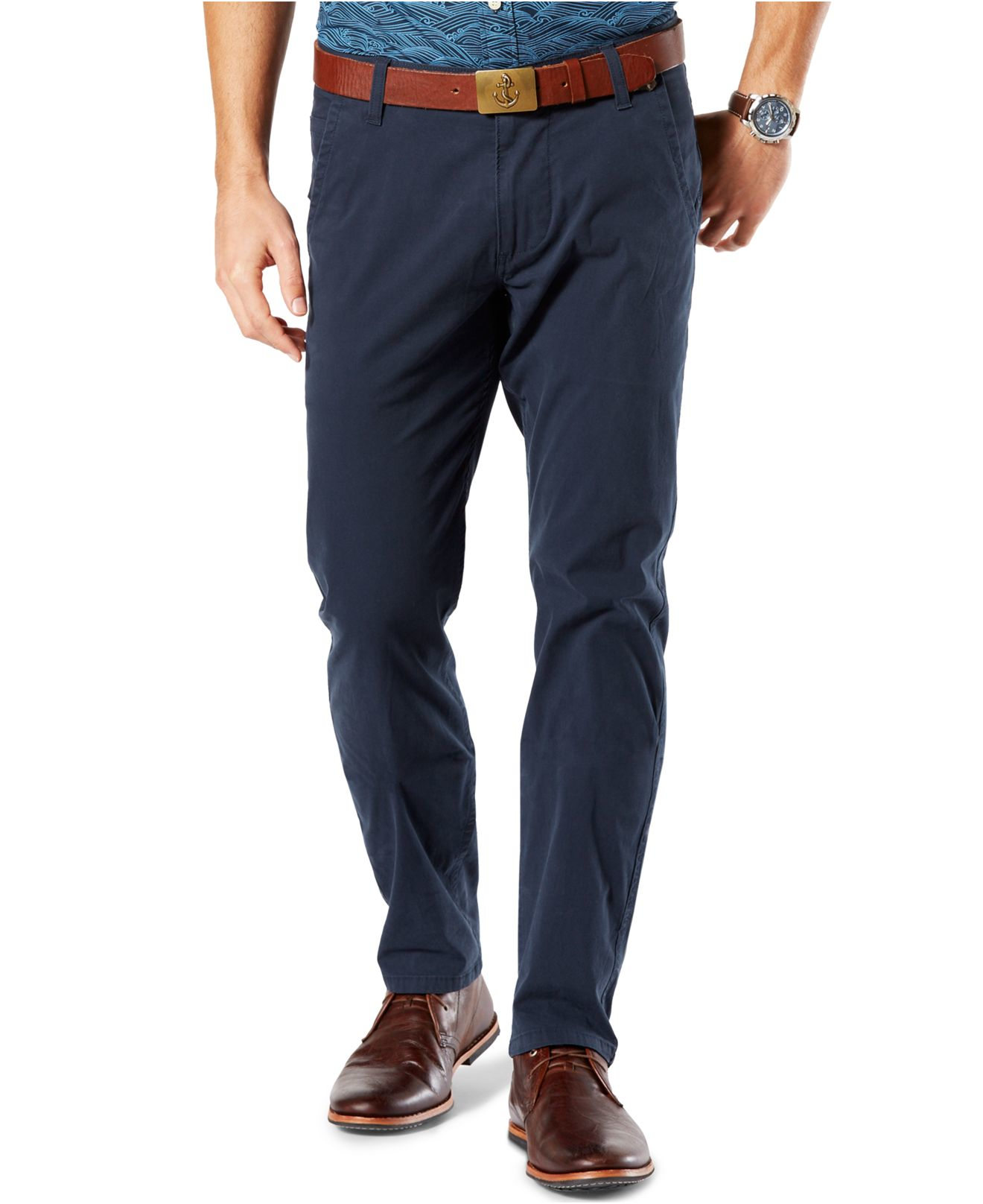 Dockers Alpha Khaki Slim-tapered Lightweight Stretch Pants in Gray for ...