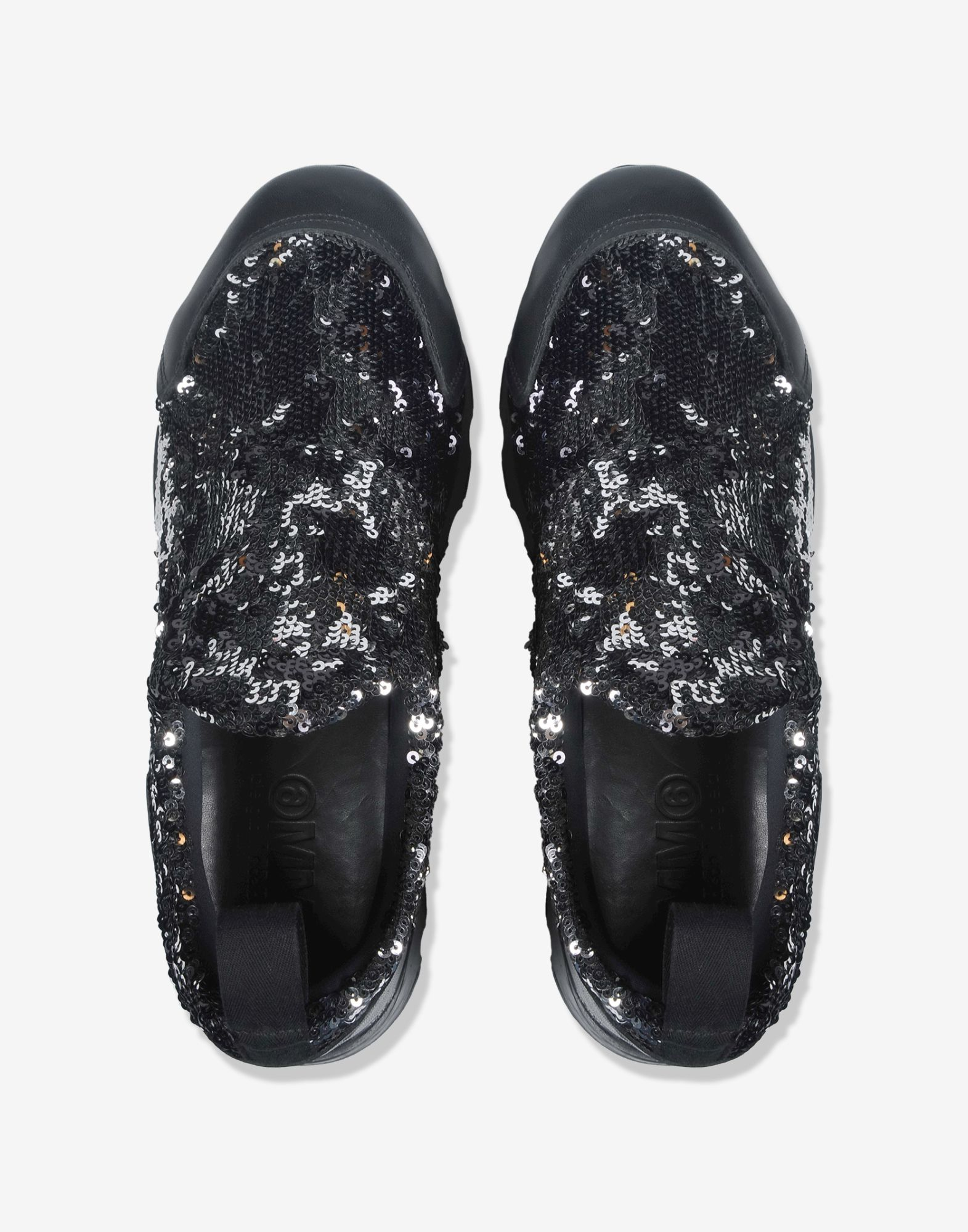 Lyst - Mm6 By Maison Martin Margiela Laceless Sequin Sneakers in Black