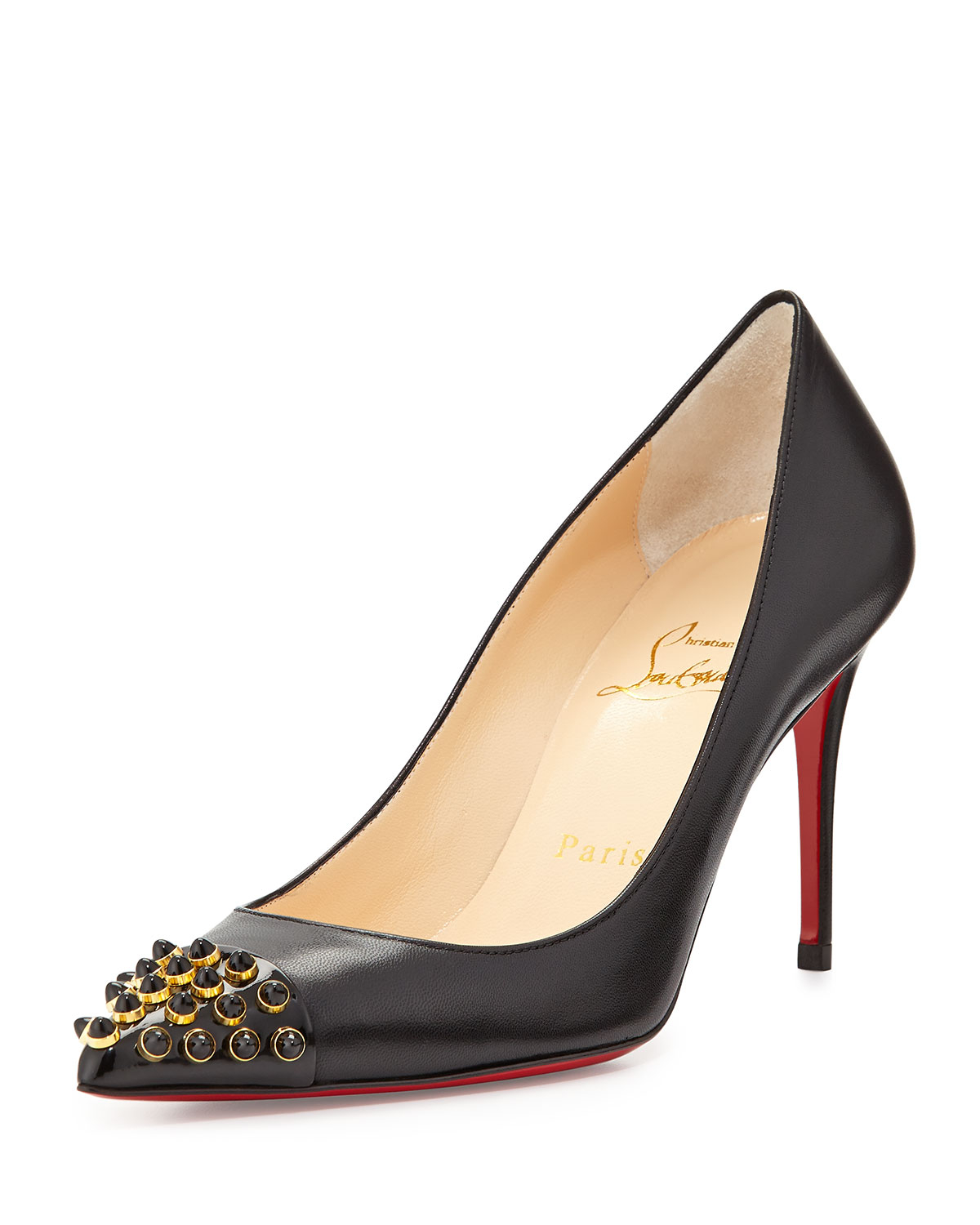 christian louboutin snakeskin illusion cap toe pumps | Natural ...  