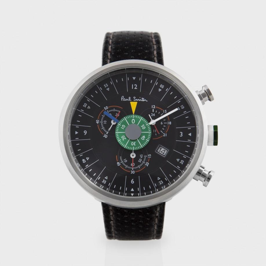 Paul smith 531 Black Chronograph Watch in Black for Men | Lyst
