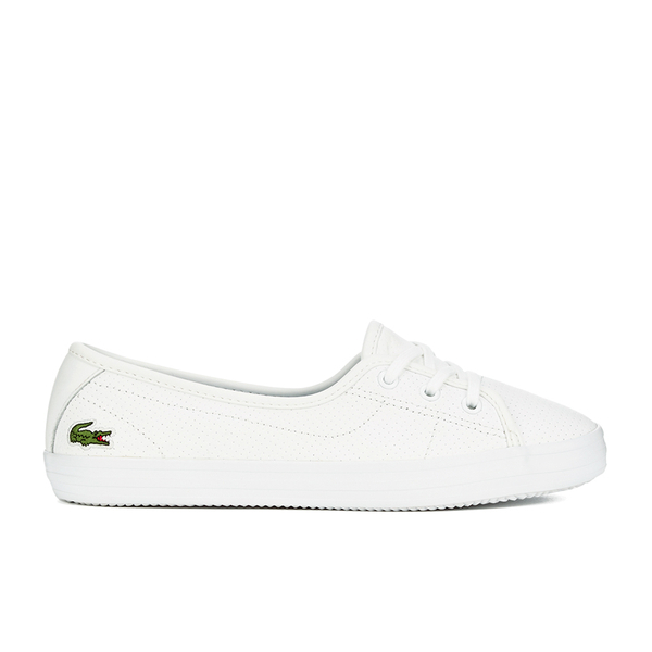 lacoste ziane chunky white leather court trainers