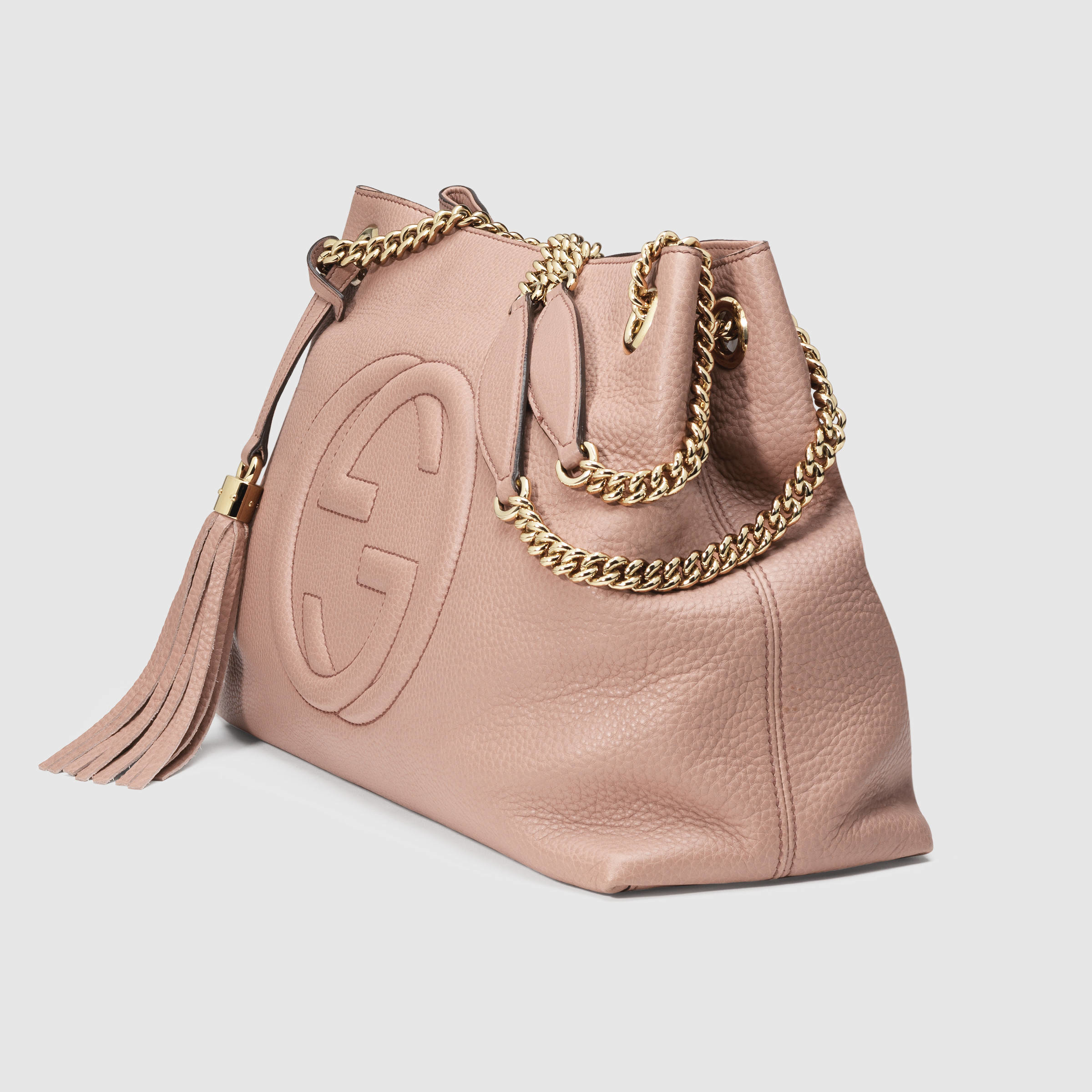Lyst Gucci Soho Leather Shoulder Bag In Pink Gallery