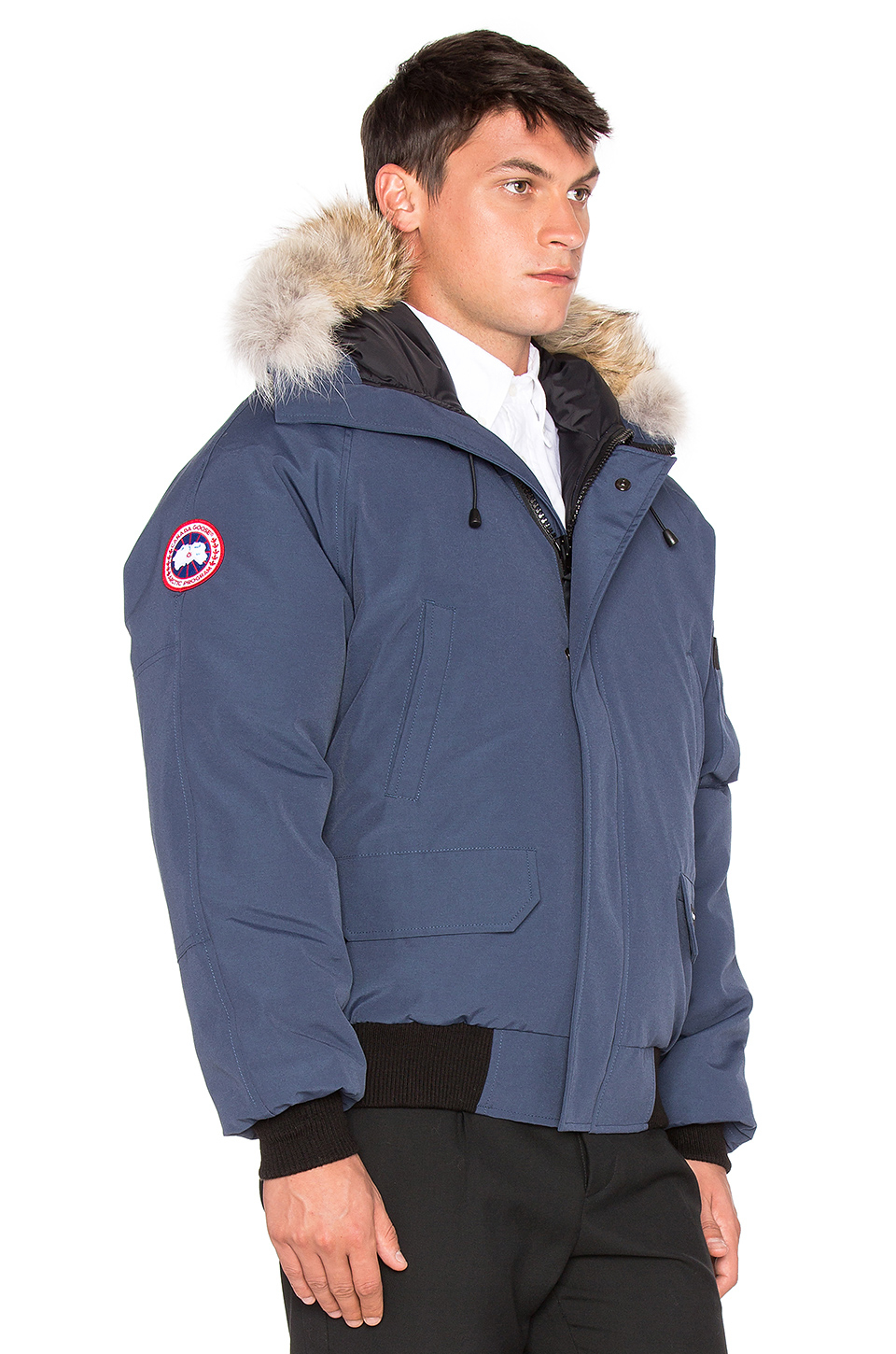 Canada Goose victoria parka online shop - Canada goose Chilliwack Coyote Fur Trim Bomber in Blue for Men ...