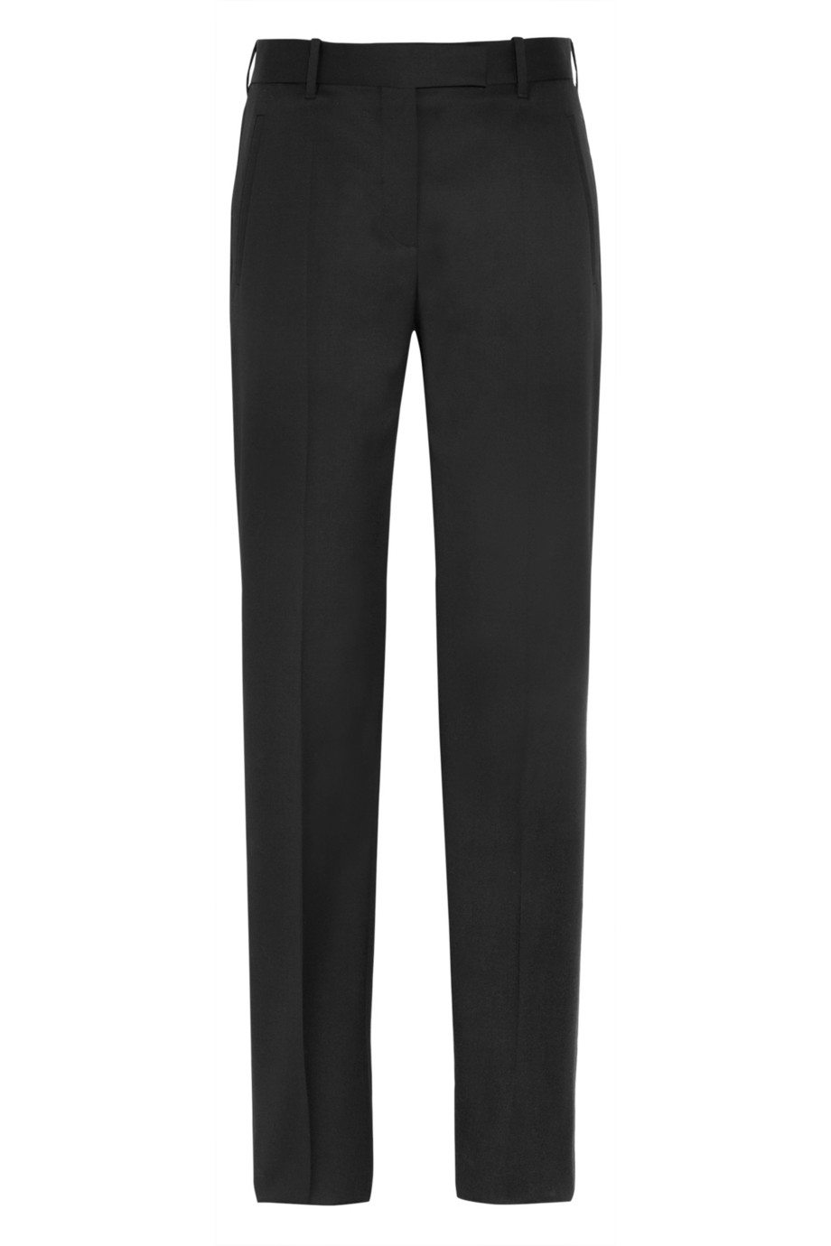 black straight leg pants women's