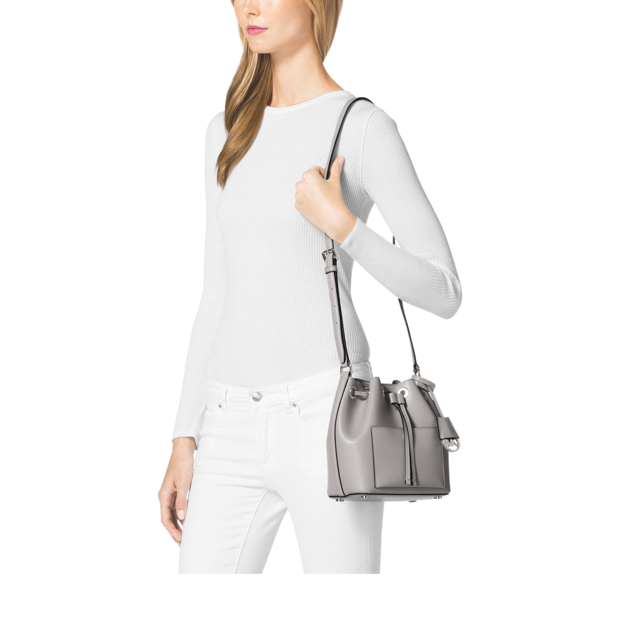 MINI BUCKET BAG 18 IN BLACK SAFFIANO LEATHER main image 0
