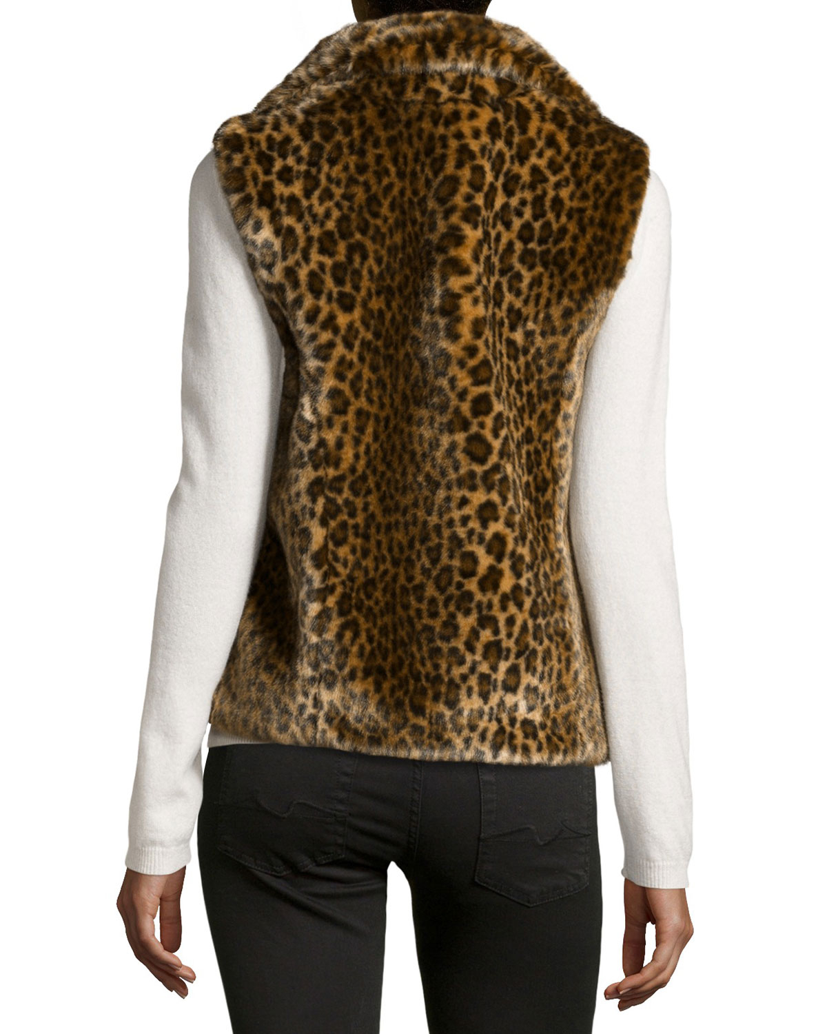 Lyst Neiman Marcus Signature Leopard Print Faux Fur Vest