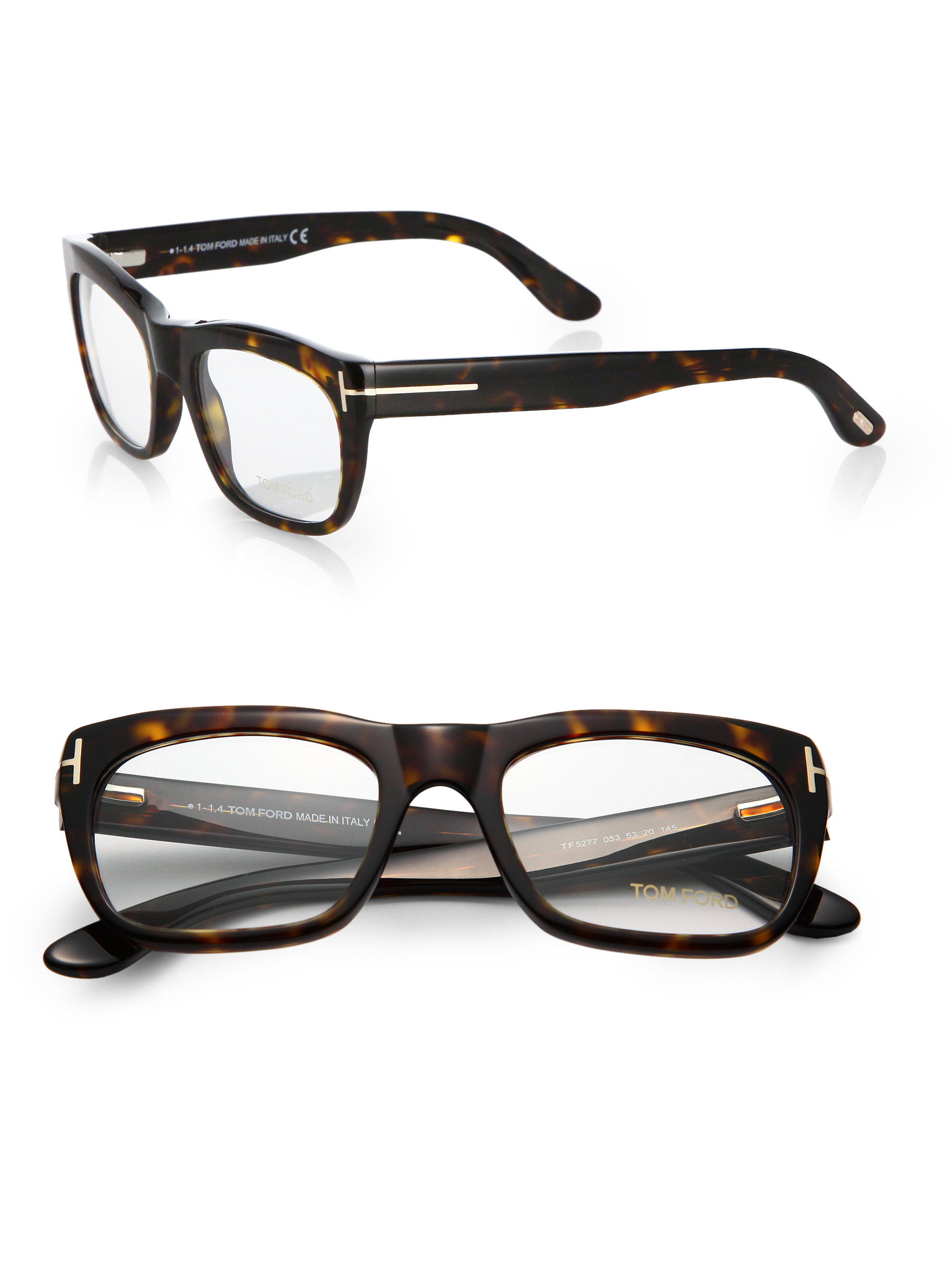 Tom Ford 5277 Square Optical Frames in Brown for Men (HAVANA) | Lyst