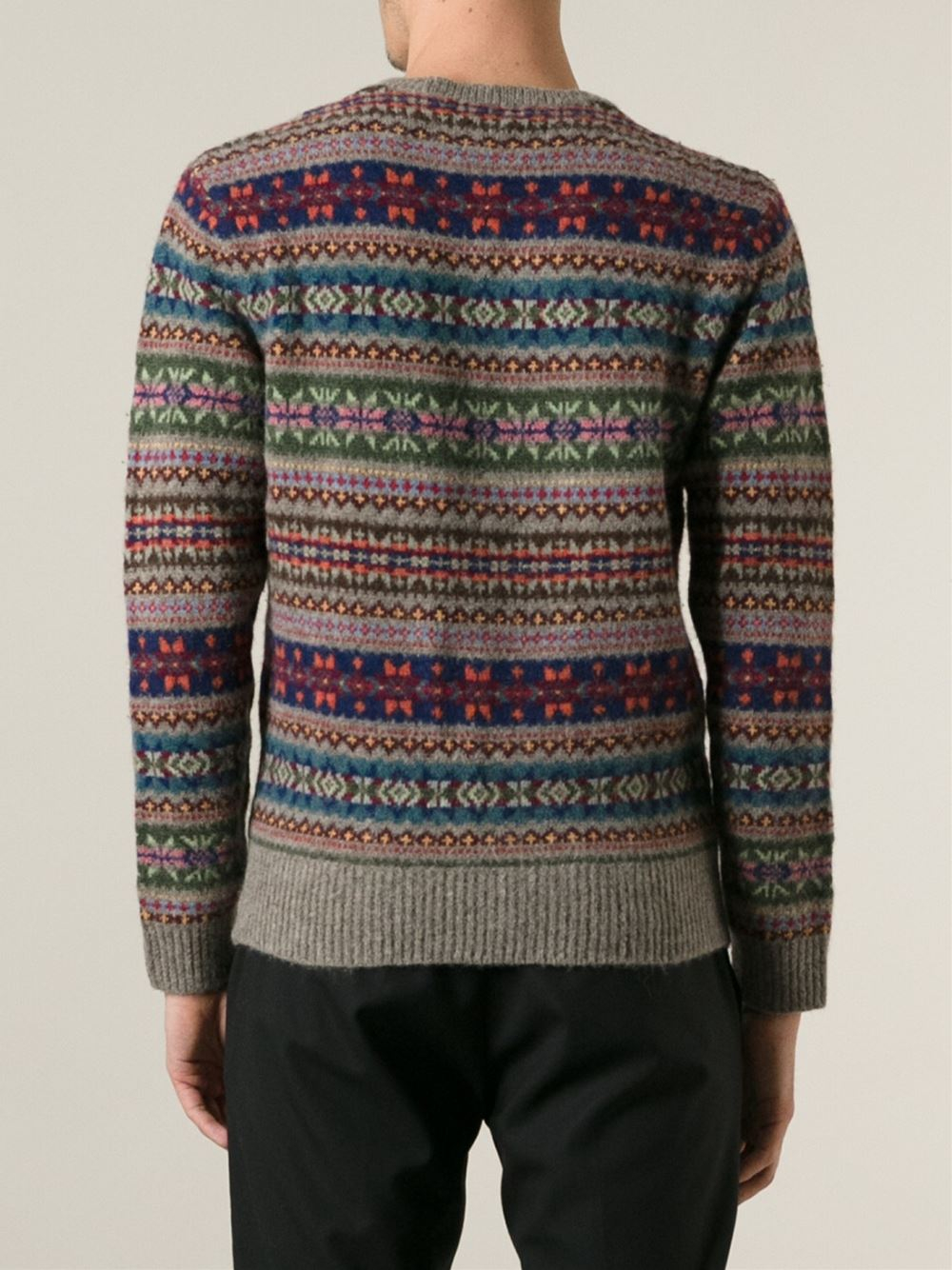 Polo Ralph Lauren Geometric Pattern Sweater in Blue for Men - Lyst