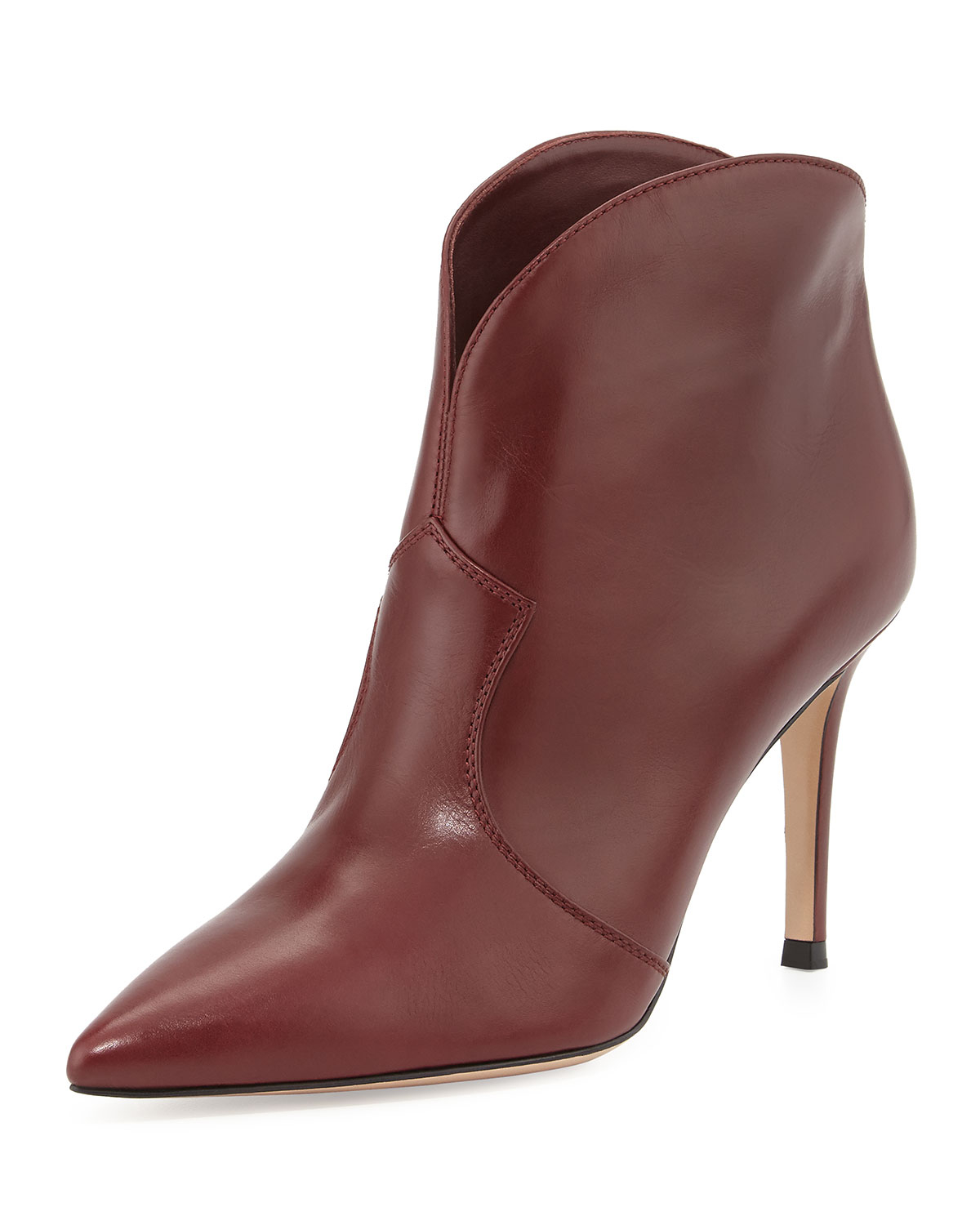 Lyst - Gianvito Rossi Pointed-toe Low Western Boot in Purple