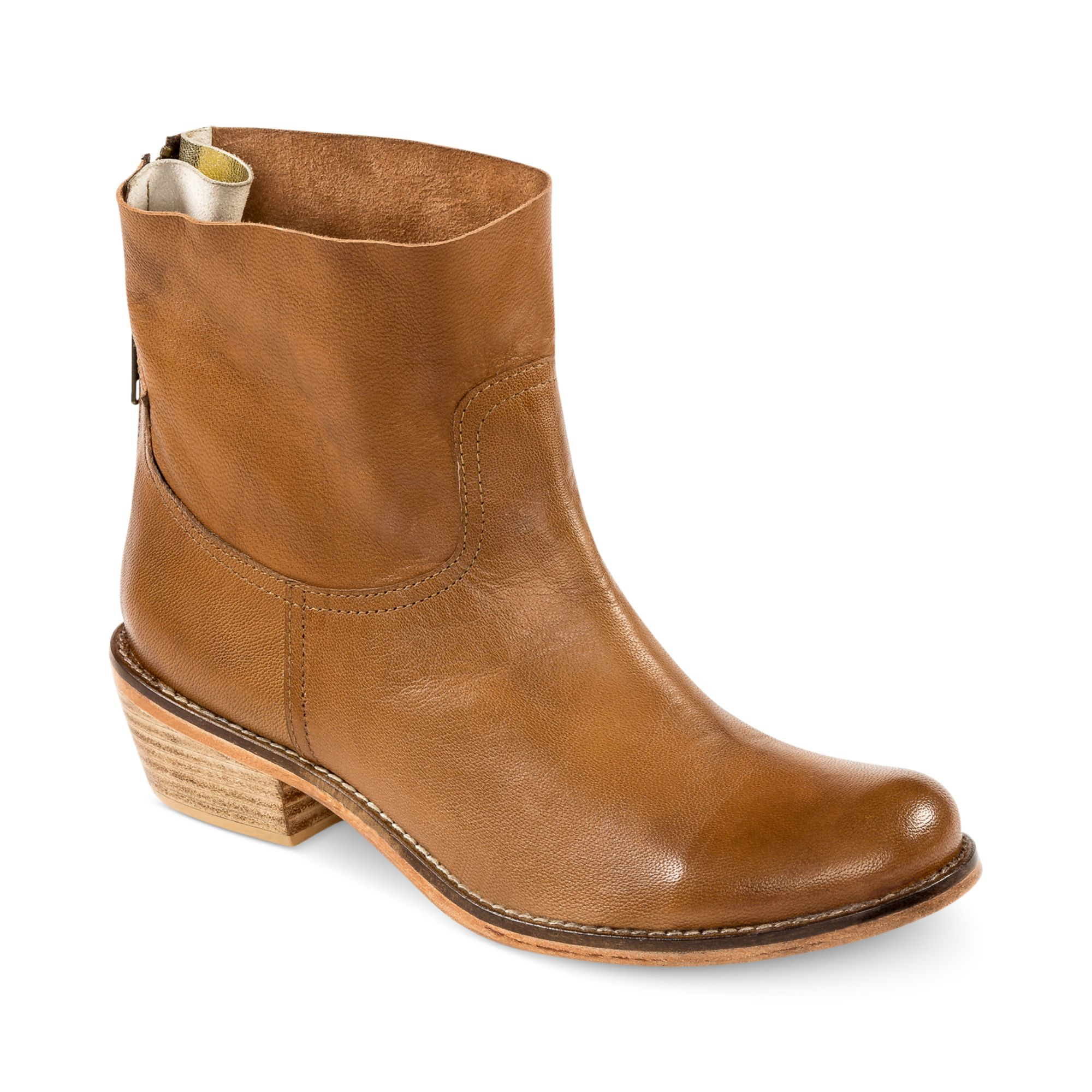 Me Too Adam Tucker Plaza Booties in Brown (Saddle/Gold Leather) | Lyst