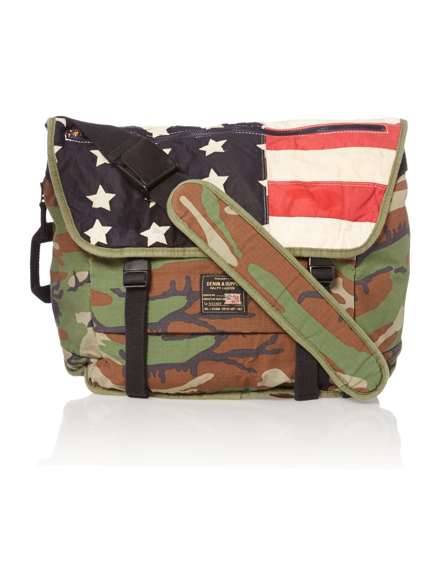 Denim & Supply Ralph Lauren Flag Camo Messenger Bag in ...