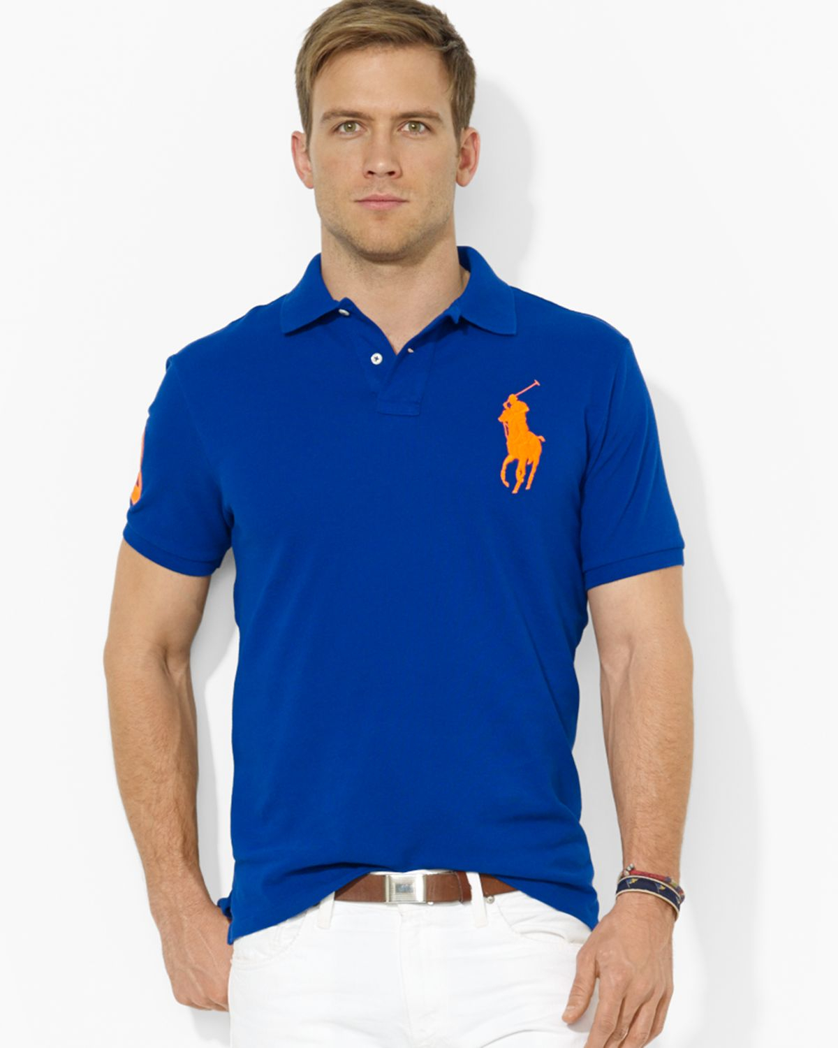 mens orange ralph lauren polo shirt