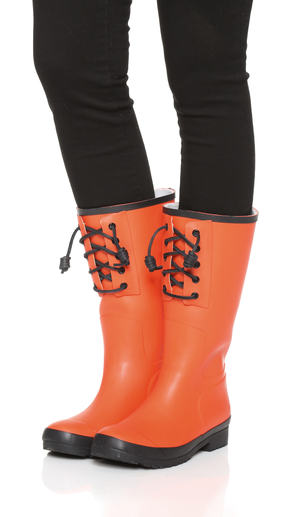 red and black sperry boots