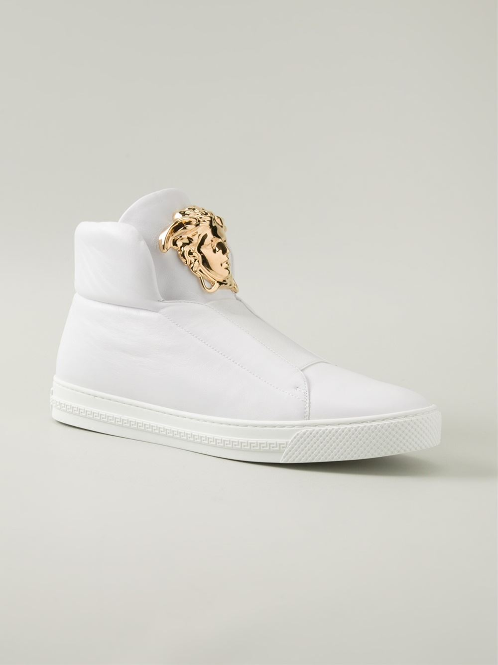 Versace Medusa Hi-Top Sneakers in White for Men | Lyst