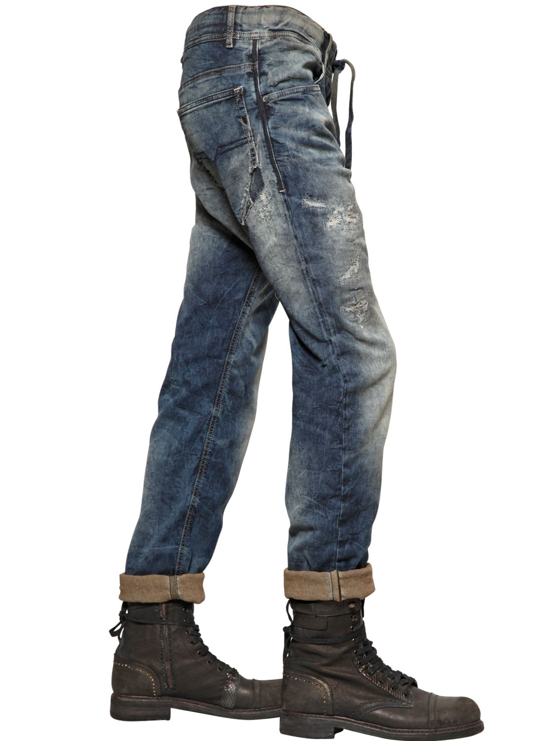 Lyst - Diesel 18Cm Carrot Cotton Jogg Jeans in Blue for Men